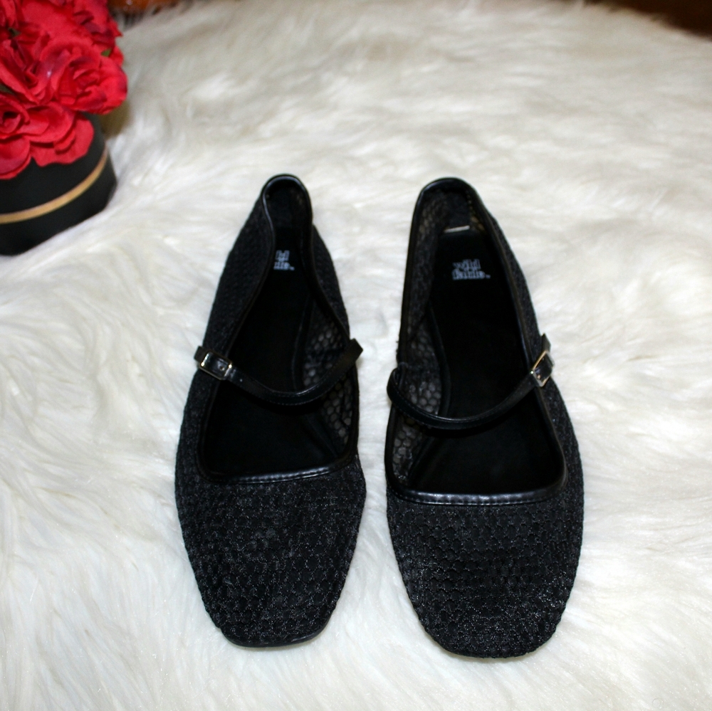 Wild Fable Women's 11 Black Mesh Memory Foam Ballet Flats - Picture 4 of 11